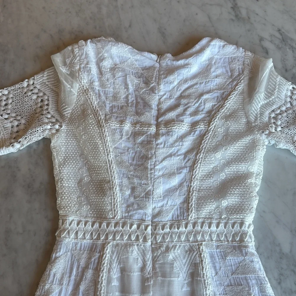 Anthropologie Eri + Ali White Swann Dress - Picture 12 of 12